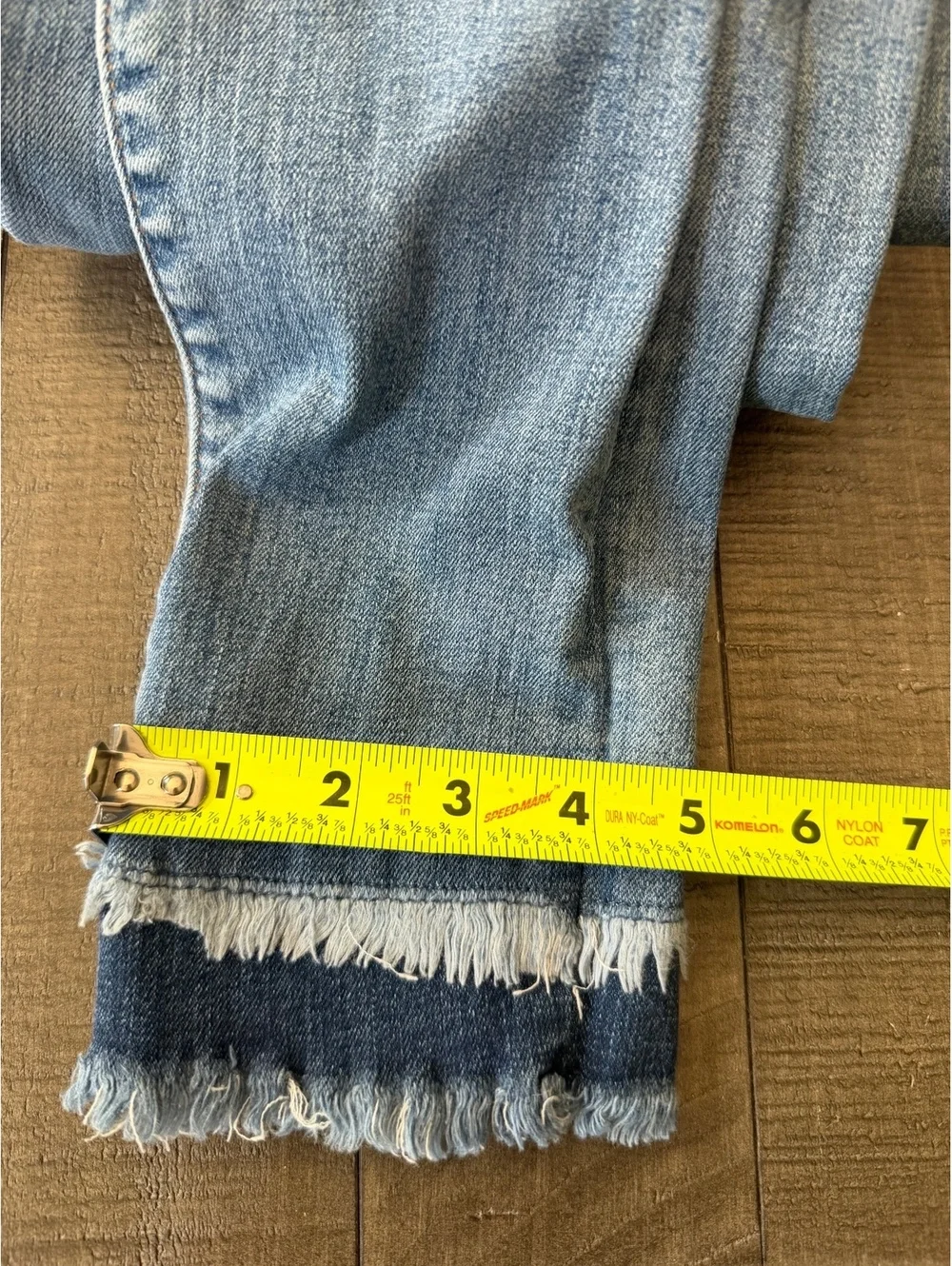 Loft Skinny Jeans Distressed Hem